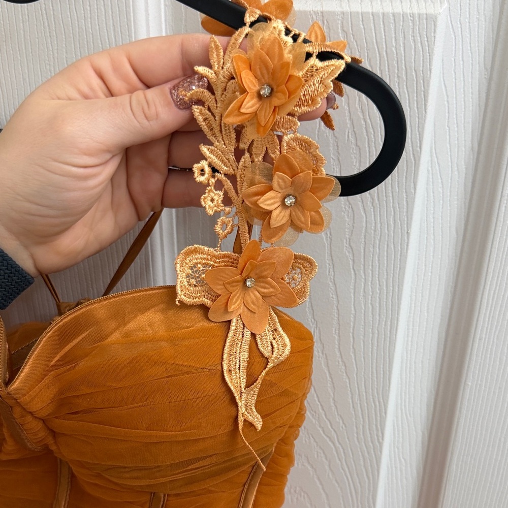 Burnt Orange Tulle Fairy Dress - Picture 5 of 5